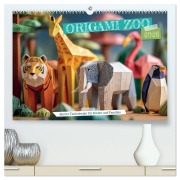 Cover-Bild zum Titel 'Origami Zoo - Bunter Tierkalender für Kinder und Familien (hochwertiger Premium Wandkalender 2026 DIN A2 quer), Kunstdruck in Hochglanz' von 'Mb Fotografie'
