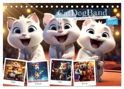 Cover-Bild zum Titel 'CatDogBand (Tischkalender 2026 DIN A5 quer), CALVENDO Monatskalender' von 'Sabine Löwer'