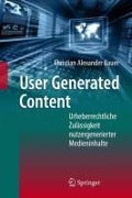 Cover-Bild zum Titel 'User Generated Content' von 'Christian Alexander Bauer'