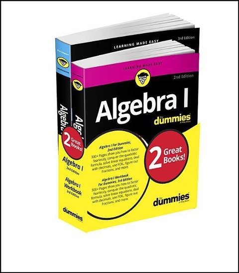 Algebra I For Dummies Book + Workbook Bundle - Mary Jane Sterling