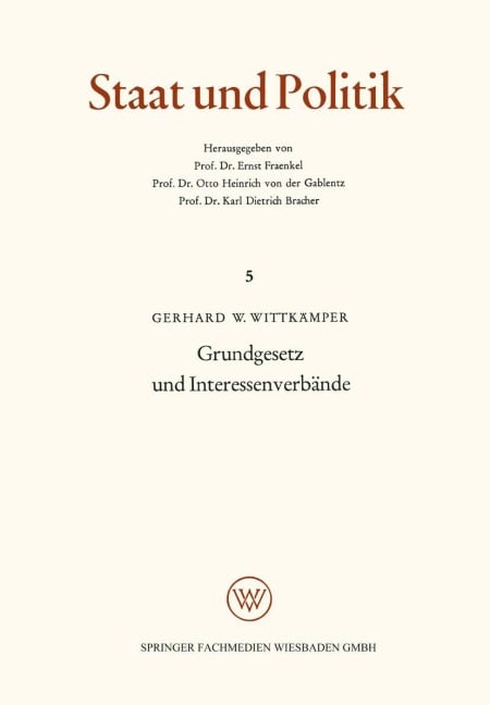 Grundgesetz und Interessenverbände - Gerhard W. Wittkämper