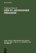 Cover-Bild zum Titel 'Der St. Georgener Prediger' von 'Wolfgang Frühwald'