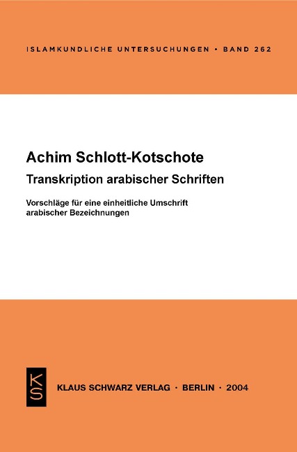 Transkription arabischer Schriften - Achim Schlott-Kotschote