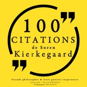 Cover-Bild zum Titel '100 citations de Kierkegaard' von 'Kierkegaard'