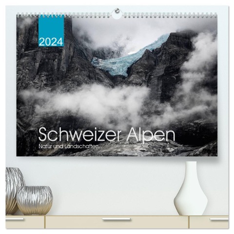 Schweizer Alpen. Natur und Landschaften (hochwertiger Premium Wandkalender 2024 DIN A2 quer), Kunstdruck in Hochglanz - Lucyna Koch