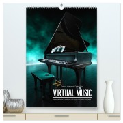 Cover-Bild zum Titel 'VIRTUAL MUSIC - Musikinstrumente in Hyperrealistischen Illustrationen (hochwertiger Premium Wandkalender 2026 DIN A2 hoch), Kunstdruck in Hochglanz' von 'Gregor Hartmann'