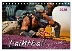 Cover-Bild zum Titel 'Paintball - so cool (Tischkalender 2026 DIN A5 quer), CALVENDO Monatskalender' von 'Peter Roder'