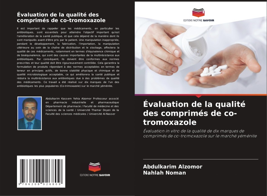 Évaluation de la qualité des comprimés de co-tromoxazole - Abdulkarim Alzomor, Nahlah Noman