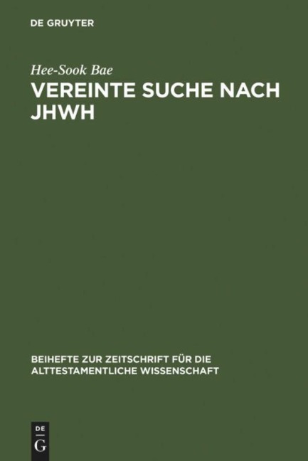Vereinte Suche nach JHWH - Hee-Sook Bae