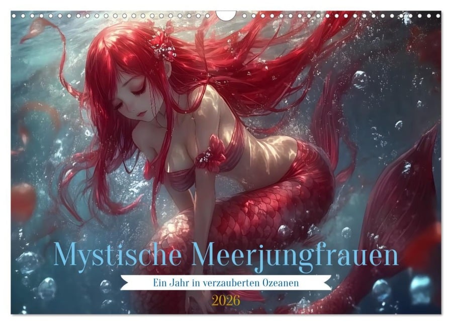 Mystische Meerjungfrauen: Ein Jahr in verzauberten Ozeanen (Wandkalender 2026 DIN A3 quer), CALVENDO Monatskalender - Judith Horvath-Ross
