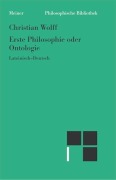 Cover-Bild zum Titel 'Erste Philosophie oder Ontologie' von 'Christian Wolff'