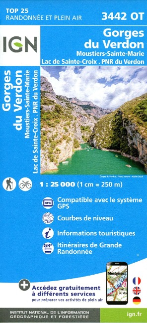 Gorges du Verdon 1:25 000 - 