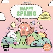 Cover-Bild zum Titel 'Happy Spring - Cozy Ausmalbuch zum Entspannen und Träumen' von 'Becky Castañeda'