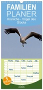 Familienplaner 2026 - Kraniche - Vögel des Glücks mit 5 Spalten (Wandkalender, 21 x 45 cm) CALVENDO - Ralf Weise
