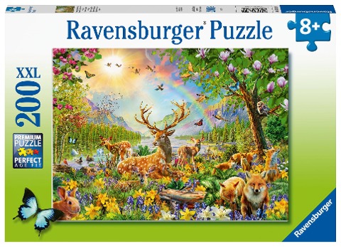 Ravensburger Kinderpuzzle - 13352 Anmutige Hirschfamilie - 200 Teile Puzzle für Kinder ab 8 Jahren - 