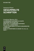 Cover-Bild zum Titel 'Wortindex zu Band 1-9. A-K, L-Z' von 'Immanuel Kant'