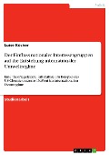 Cover-Bild zum Titel 'Der Einfluss nationaler Interessengruppen auf die Entstehung internationaler Umweltregime' von 'Luise Köcher'