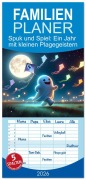 Cover-Bild zum Titel 'Familienplaner 2026 - Spuk und Spiel: Ein Jahr mit kleinen Plagegeistern mit 5 Spalten (Wandkalender, 21 x 45 cm) CALVENDO' von 'Artefacti Artefacti'