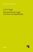 Cover-Bild zum Titel 'Wissenschaft der Logik 2. Die Lehre vom Begriff (1816)' von 'Georg Wilhelm Friedrich Hegel'