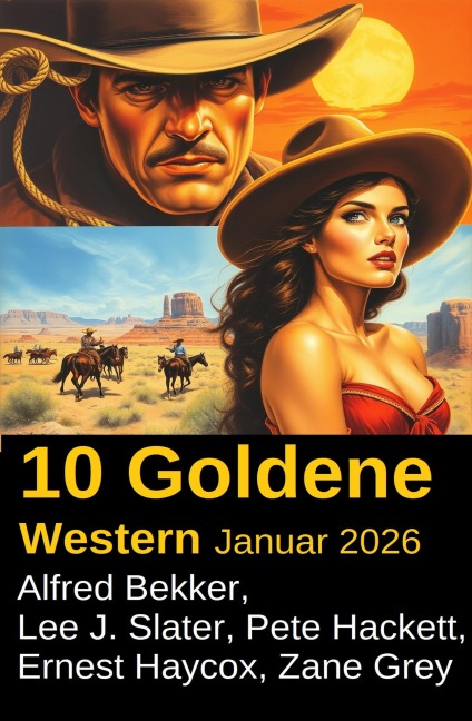10 Goldene Western Januar 2026 - Alfred Bekker, Zane Grey, Pete Hackett, Ernest Haycox, Lee J. Slater