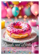 Cover-Bild zum Titel 'Donuts and Birthdays, süßer Geburtstagskalender mit bunte KI Donuts (Wandkalender 2026 DIN A3 hoch), CALVENDO Monatskalender' von 'Fred Schimak'