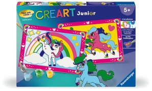 Cover-Bild zum Titel 'CreArt, Malen nach Zahlen Junior - Zauberponys mit Regenbogen' von ''