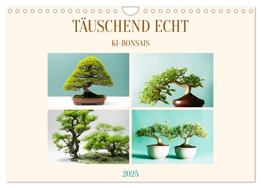 Täuschend echt KI-Bonsais (Wandkalender 2025 DIN A4 quer), CALVENDO Monatskalender - Martina Marten