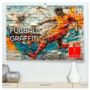 Cover-Bild zum Titel 'Fußball Graffiti - sportliche Kunst (hochwertiger Premium Wandkalender 2026 DIN A2 quer), Kunstdruck in Hochglanz' von 'Peter Roder'