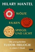 Cover-Bild zum Titel 'Wölfe, Falken und Spiegel & Licht' von 'Hilary Mantel'