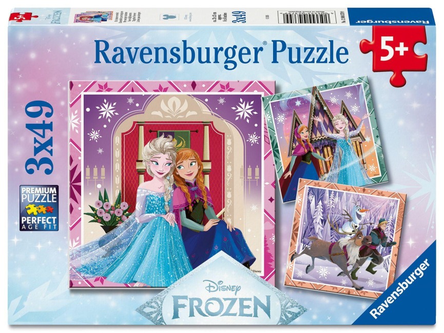 Kinderpuzzle 3x49 Teile - Disney Die Eiskönigin - Disney Frozen - 