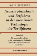 Cover-Bild zum Titel 'Die neuesten Fortschritte in der Anwendung der Farbstoffe' von 'Ludwig Diserens'