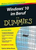 Cover-Bild zum Titel 'Windows 10 im Beruf für Dummies' von 'Ciprian Adrian Rusen'