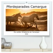 Cover-Bild zum Titel 'Pferdeparadies Camargue (hochwertiger Premium Wandkalender 2026 DIN A2 quer), Kunstdruck in Hochglanz' von 'Nicola Kassat'