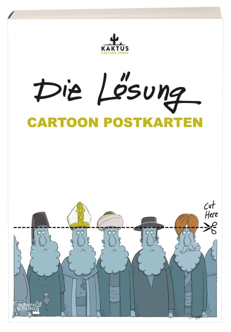 Cartoon Postkarten - Die Lösung - 