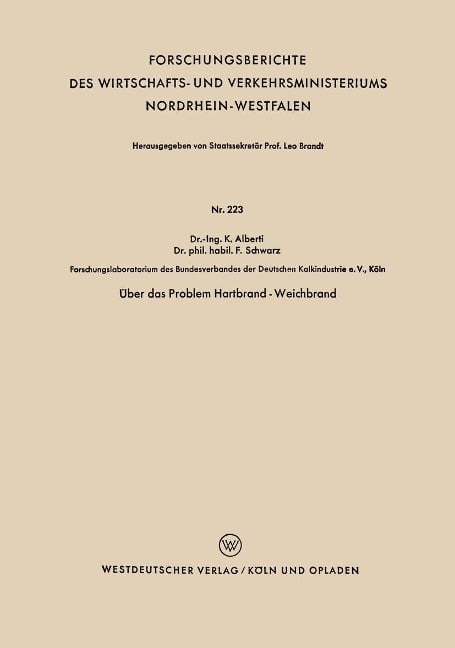 Über das Problem Hartbrand - Weichbrand - Kurt Alberti