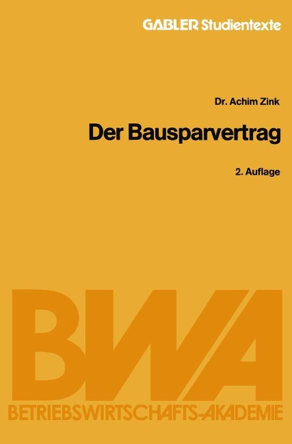 Der Bausparvertrag - Achim Zink