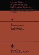 Cover-Bild zum Titel 'GI. Gesellschaft für Informatik e.V. 2. Jahrestagung' von ''