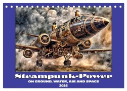 Cover-Bild zum Titel 'Steampunk power on ground, water, air and space (Desk Calendar 2026 DIN A5 landscape), CALVENDO 12 Month DeskCalendar' von 'Werner Braun'