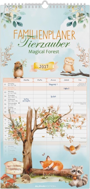 Familienplaner Tierzauber 2027 - 