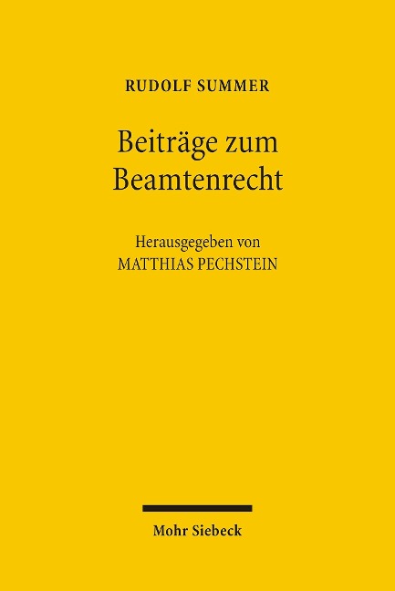 Beiträge zum Beamtenrecht - Rudolf Summer