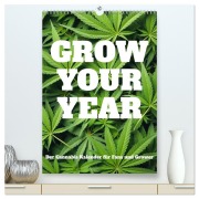 Cover-Bild zum Titel 'Grow your Year - Der Cannabis Kalender für Fans und Grower (hochwertiger Premium Wandkalender 2026 DIN A2 hoch), Kunstdruck in Hochglanz' von 'Mb Fotografie'
