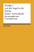 Cover-Bild zum Titel 'Werke 1. Spruchlyrik' von 'Walther von der Vogelweide'