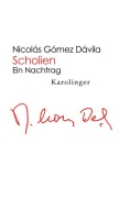 Cover-Bild zum Titel 'Scholien' von 'Nicolás Gòmez Dávila'