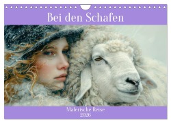 Cover-Bild zum Titel 'Bei den Schafen - Malerische Reise (Wandkalender 2026 DIN A4 quer), CALVENDO Monatskalender' von 'Liselotte Brunner-Klaus'