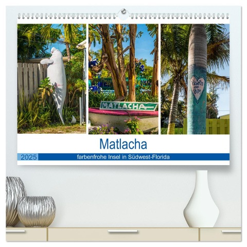 Matlacha - farbenfrohe Insel in Südwest-Florida (hochwertiger Premium Wandkalender 2025 DIN A2 quer), Kunstdruck in Hochglanz - Mario Hagen