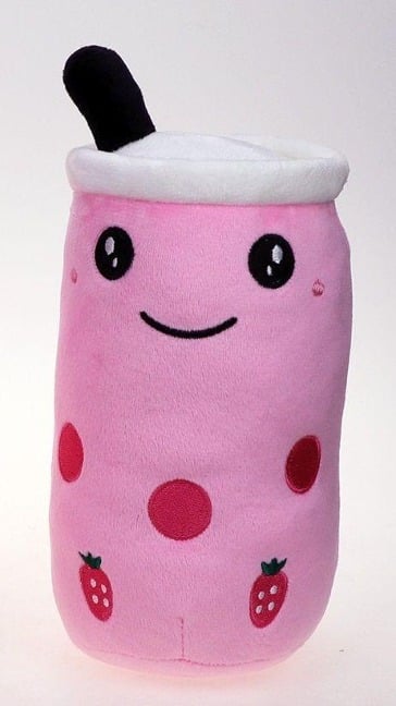 Bubble Tea Boba Plüsch rosa, 20cm - 