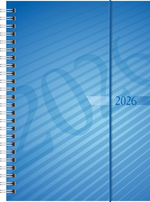 rido/idé 7021102306 | Buchkalender Mod. futura 2 2026 | A5, Kunststoff, blau - 