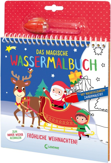 Das magische Wassermalbuch - Fröhliche Weihnachten! - 