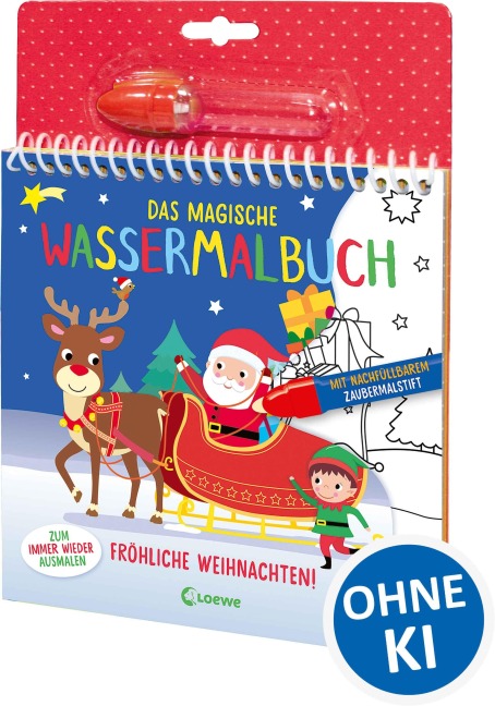 Das magische Wassermalbuch - Fröhliche Weihnachten! - 