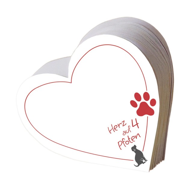 Notizzettelblock 'Ein Herz auf vier Pfoten' - 